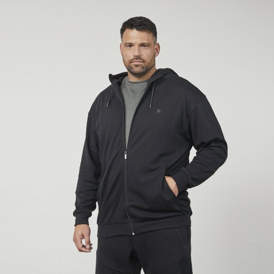 North Latitude 61325 Cardigan med Hette Svart - Gensere og hettegensere - Store hettegensere - 2XL-14XL