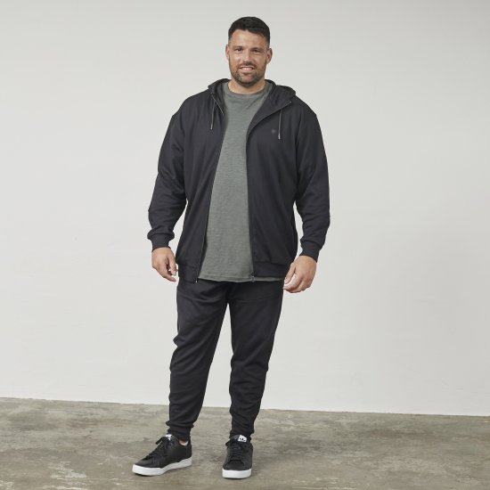 North Latitude 61325 Cardigan med Hette Svart - Gensere og hettegensere - Store hettegensere - 2XL-14XL