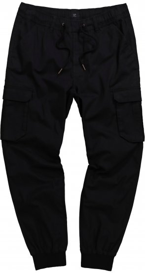 JP1880 Cargo Trousers with Many Pockets Stretchy Black - Jeans og bukser - Store Bukser og Store Jeans