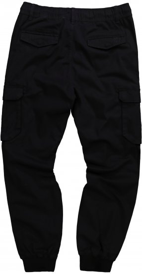 JP1880 Cargo Trousers with Many Pockets Stretchy Black - Jeans og bukser - Store Bukser og Store Jeans