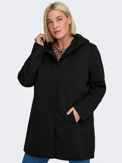 Only Carmakoma Sedona Light Coat Black - Vinterkåper - 