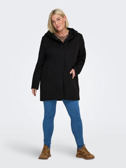 Only Carmakoma Sedona Light Coat Black - Vinterkåper - 
