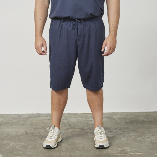North Latitude 61154 Comfort Fit-shorts i Lin Marineblå - Shorts - Store shorts - W40-W60