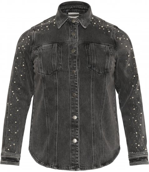 Kaffe Curve Petri Denim Jacket Grey Vintage Wash - Jakker - 