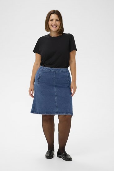 Kaffe Curve Leni Denim Skirt Blue - Skjørt - 
