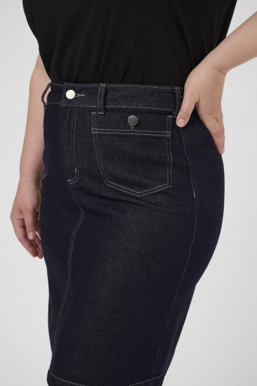 Kaffe Curve Roria Denim Skirt Dark Blue - Skjørt - 