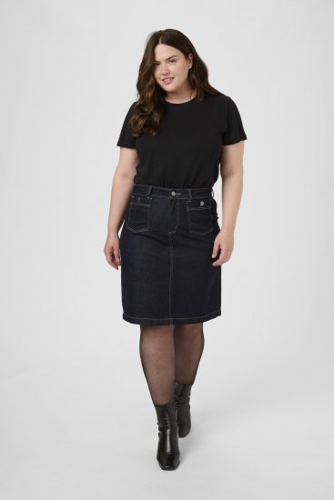 Kaffe Curve Roria Denim Skirt Dark Blue - Skjørt - 