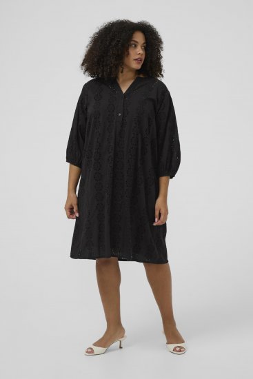 Kaffe Curve Dina Dress Black Deep - Midikjoler - 