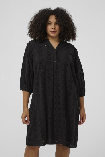 Kaffe Curve Dina Dress Black Deep - Midikjoler - 