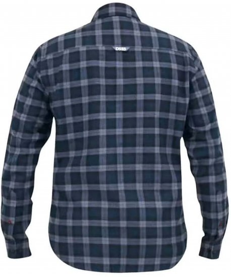 D555 Luton Checked Flanell Shirt Navy - Skjorter - Store skjorter - 2XL-8XL