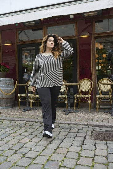 Kaffe Curve Jenna Leggings med Utsvingte Ben Svart - Jeans & Bukser i Store Størrelser – Plus Size - 