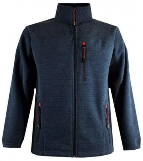 Espionage FL029 Fleece Sweatjacket Navy - Store Klær - Herreklær store størrelser
