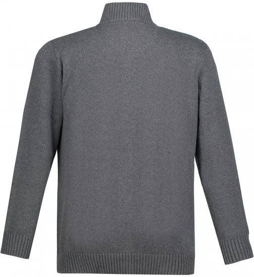 JP1880 Cardigan Knitted with Zipper Grey - Gensere og Hettegensere - Store hettegensere - 2XL-14XL
