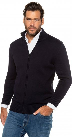 JP1880 Cardigan Knitted with Zipper Navy - Gensere og Hettegensere - Store hettegensere - 2XL-14XL