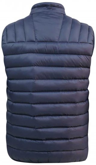 D555 WICKHAM 1 Puffer Gilet with Burgundy Lining Navy - Vester - Vester i store størrelser