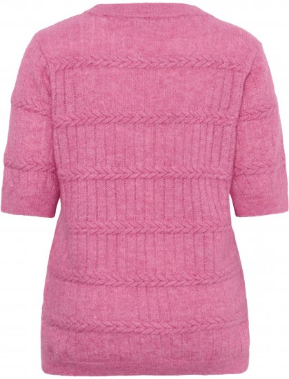Kaffe Curve Minia Pullover Pink Power Melange - Strikkegensere - 