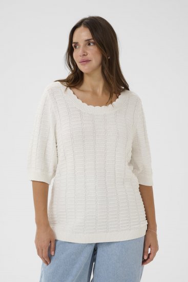 Kaffe Curve Lotia Pullover Chalk - Strikkegensere - 