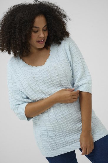 Kaffe Curve Lotia Pullover Nantucket Breeze Blue - Strikkegensere - 