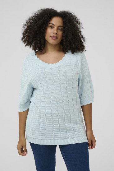 Kaffe Curve Lotia Pullover Nantucket Breeze Blue - Strikkegensere - 