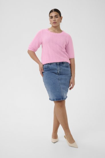 Kaffe Curve Lotia Pullover Pink Frosting - Strikkegensere - 