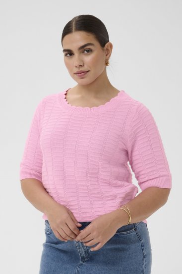 Kaffe Curve Lotia Pullover Pink Frosting - Strikkegensere - 