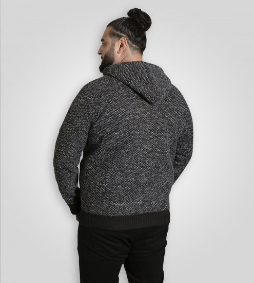 Duke Fareham Bonded Sherpa Lining Knitted Hoodie Grey - Gensere og hettegensere - Store hettegensere - 2XL-14XL