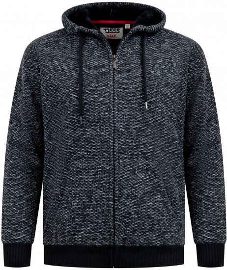 Duke Fareham Bonded Sherpa Lining Knitted Hoodie Grey - Gensere og hettegensere - Store hettegensere - 2XL-14XL