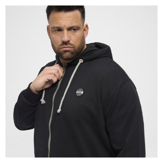 North Latitude Cardigan Hoodie Black - Gensere og hettegensere - Store hettegensere - 2XL-14XL