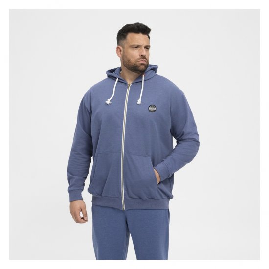 North Latitude Cardigan Hoodie Blue - Gensere og hettegensere - Store hettegensere - 2XL-14XL