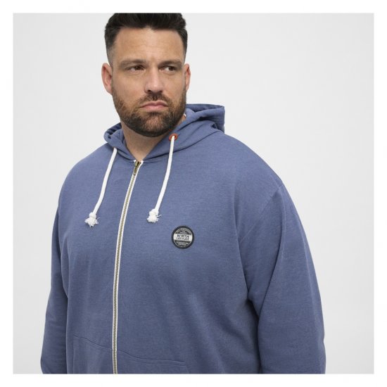 North Latitude Cardigan Hoodie Blue - Gensere og hettegensere - Store hettegensere - 2XL-14XL