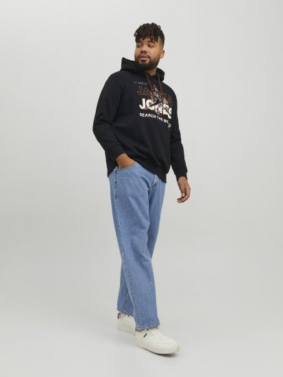 Jack & Jones Hunt Hoodie Black - Gensere og hettegensere - Store hettegensere - 2XL-14XL