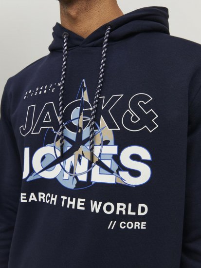 Jack & Jones Hunt Hoodie Navy - Gensere og hettegensere - Store hettegensere - 2XL-14XL