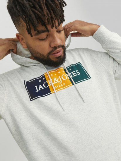Jack & Jones Codyy Hoodie White - Gensere og hettegensere - Store hettegensere - 2XL-14XL