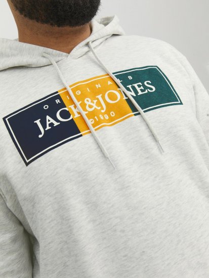 Jack & Jones Codyy Hoodie White - Gensere og hettegensere - Store hettegensere - 2XL-14XL