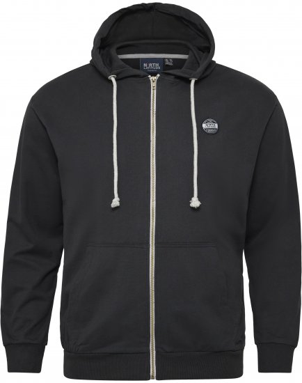 North Latitude Cardigan Hoodie Black - Gensere og hettegensere - Store hettegensere - 2XL-14XL