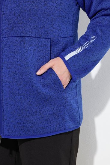 Ulla Popken Sweater Knit Fleece Hoodie Capri Blue - Hettegensere og collegegensere - Myke gensere, hettegensere og strikk