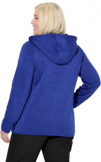 Ulla Popken Sweater Knit Fleece Hoodie Capri Blue - Hettegensere og collegegensere - Myke gensere, hettegensere og strikk