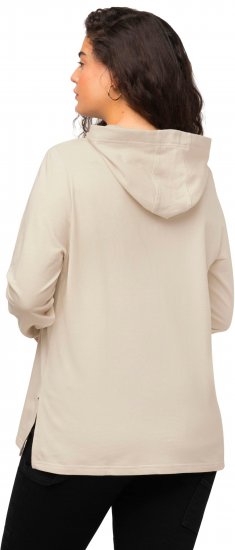 Ulla Popken REBEL LOVE Long Sleeve Graphic Hoodie Vanilla - Hettegensere og collegegensere - 