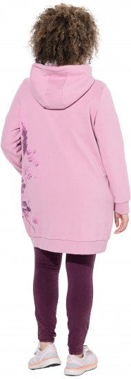 Ulla Popken Oversized Grass Graphic Hoodie Wildberry - Hettegensere og collegegensere - Myke gensere, hettegensere og strikk