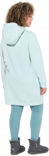 Ulla Popken Oversized Grass Graphic Hoodie Glacier Green - Hettegensere og collegegensere - Myke gensere, hettegensere og strikk