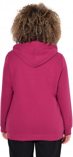 Ulla Popken Rock Sequined Hoodie Ruby - Hettegensere og collegegensere - 