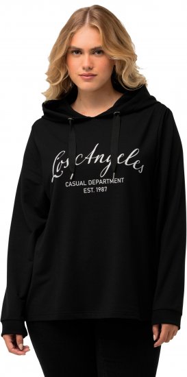 Ulla Popken City Name Graphic Hoodie Black - Hettegensere og collegegensere - 