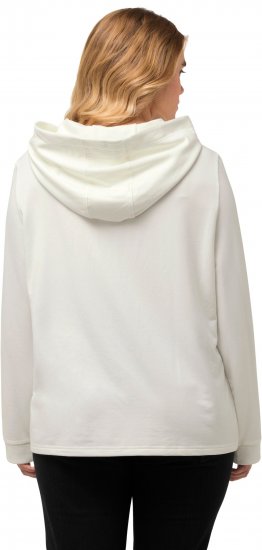 Ulla Popken City Name Graphic Hoodie Off-White - Hettegensere og collegegensere - Myke gensere, hettegensere og strikk
