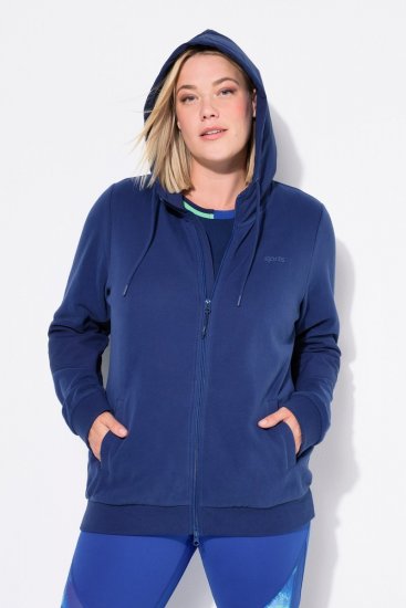 Ulla Popken Athletic Department Hoodie Navy - Hettegensere og collegegensere - Myke gensere, hettegensere og strikk