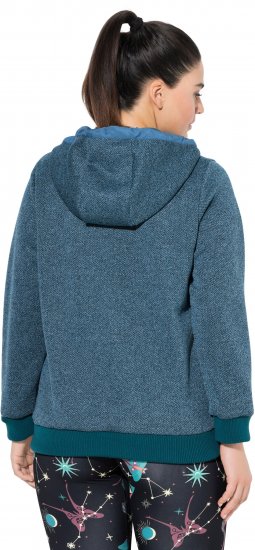 Ulla Popken Fleece-Lined Hoodie Dark Petrol - Hettegensere og collegegensere - Myke gensere, hettegensere og strikk
