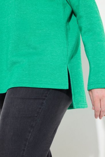 Ulla Popken Lettering GLOWING Hoodie Moss Green - Hettegensere og collegegensere - Myke gensere, hettegensere og strikk