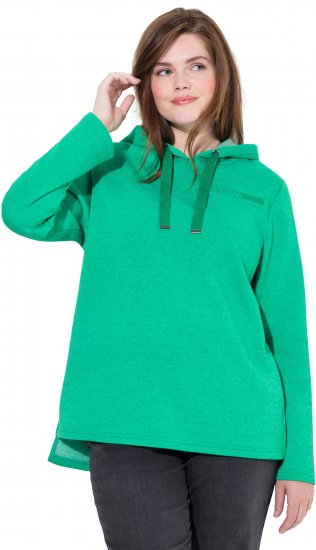 Ulla Popken Lettering GLOWING Hoodie Moss Green - Hettegensere og collegegensere - Myke gensere, hettegensere og strikk