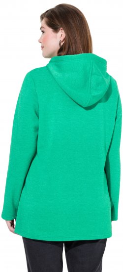 Ulla Popken Lettering GLOWING Hoodie Moss Green - Hettegensere og collegegensere - Myke gensere, hettegensere og strikk