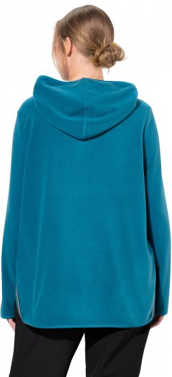 Ulla Popken Fleece Sweatshirt Hoodie Dark Petrol - Hettegensere og collegegensere - Myke gensere, hettegensere og strikk