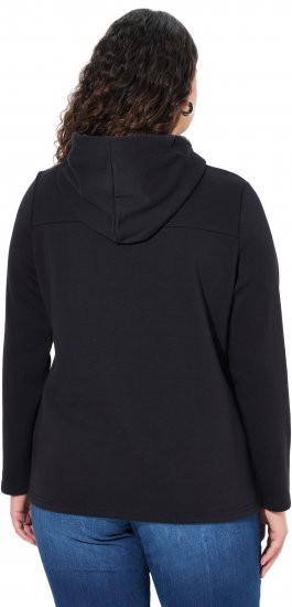 Ulla Popken TRUE Lettering Hoodie Black - Hettegensere og collegegensere - Myke gensere, hettegensere og strikk